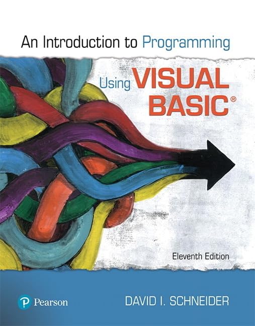 Introduction to Programming Using Visual Basic, 11e (eBook)